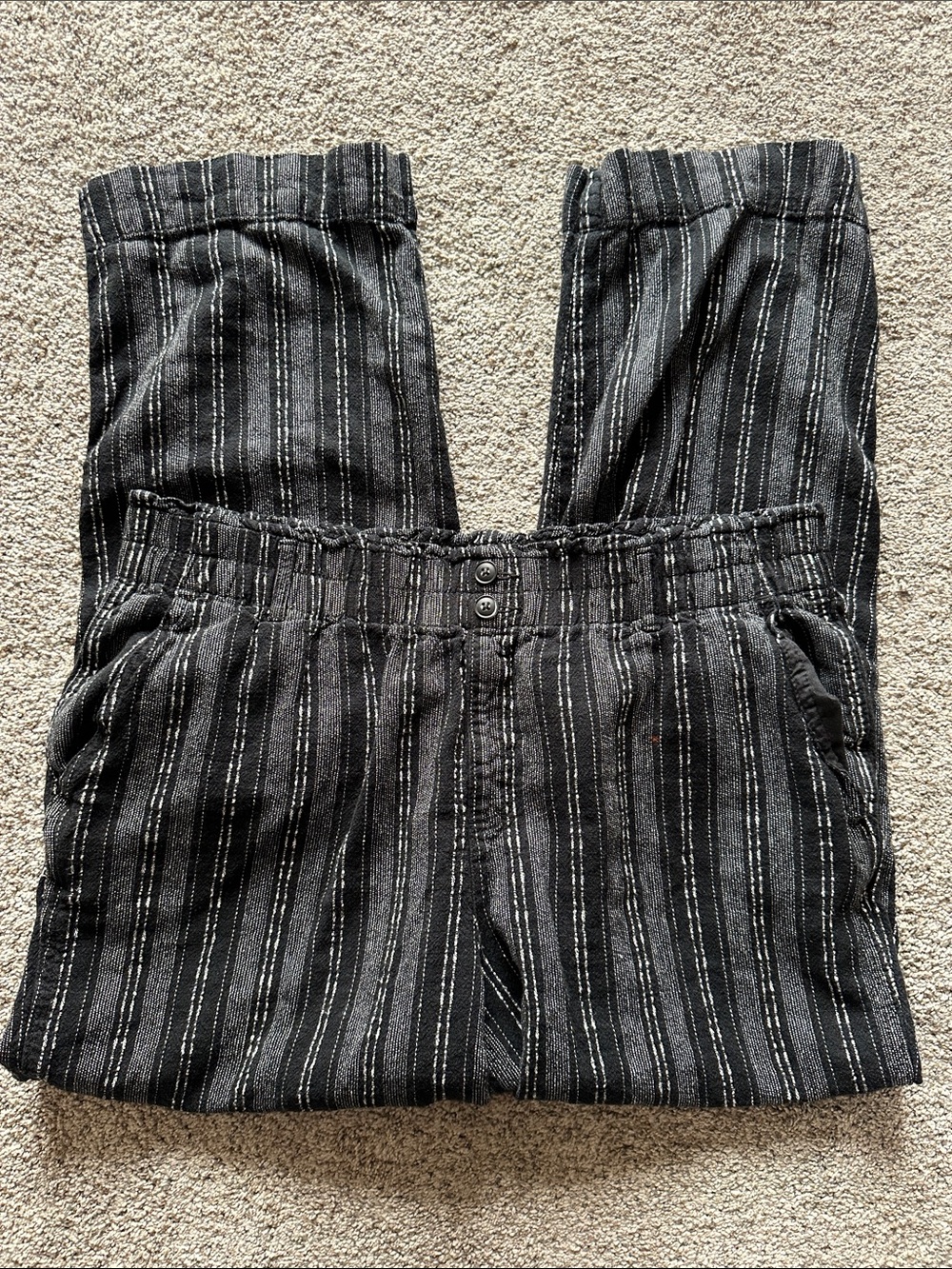Briggs New York Black Striped Men’s Casual Chinos